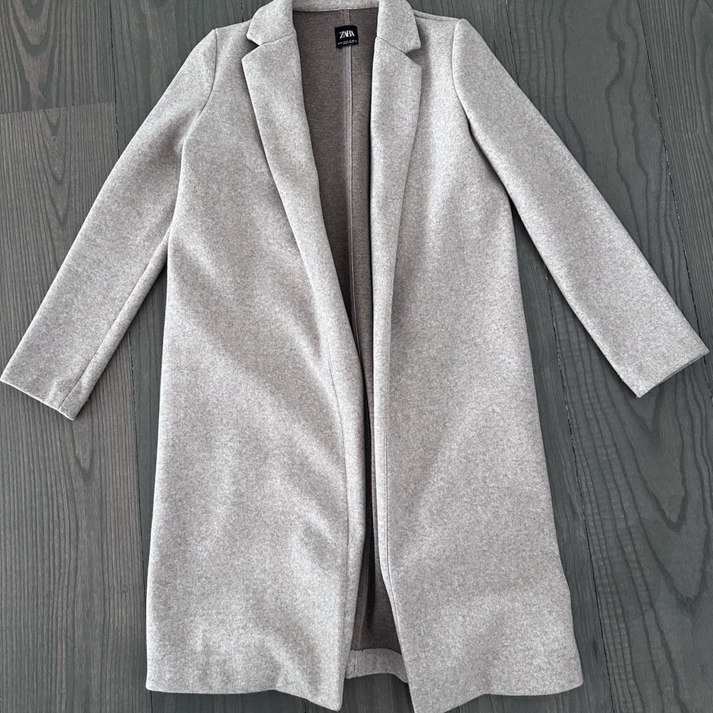 Zara Taupe Open Coat